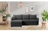 Rohová sedací souprava Livorno, antracitová tkanina