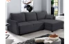 Rohová sedací souprava Livorno, antracitová tkanina