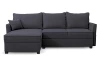 Rohová sedací souprava Livorno, antracitová tkanina