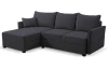 Rohová sedací souprava Livorno, antracitová tkanina