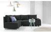 Rohová sedací souprava Beate, antracitová látka, levý roh