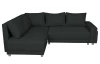 Rohová sedací souprava Beate, antracitová látka, levý roh