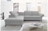 Rohová sedací souprava Colby, světle šedá látka, levý roh