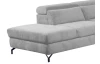 Rohová sedací souprava Colby, světle šedá látka, levý roh