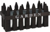 Květináč s plotem Garden 35 cm, černé dřevo