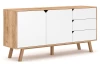 Široká komoda Tokio, dub zlatý/bílá