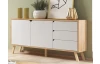 Široká komoda Tokio, dub zlatý/bílá