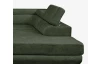 Rohová sedací souprava Lotos, lahvově zelená látka, pravý roh