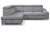 Rohová sedací souprava Brico, světle šedá látka, levý roh
