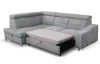 Rohová sedací souprava Brico, světle šedá látka, levý roh