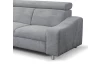 Rohová sedací souprava Brico, světle šedá látka, levý roh