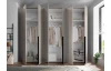 Šatní skříň se zrcadly Kevo, 270 cm, béžová kašmír