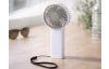 Ruční ventilátor USB nabíjení, bílý, 6,5x14 cm