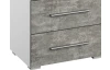 Zásuvková komoda Siegen, bílý/šedý beton