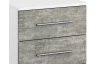 Zásuvková komoda Siegen, bílý/šedý beton