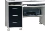 Psací stůl Robby, bílý/černý