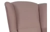 Křeslo ušák Canto, růžová tkanina