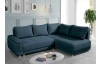 Rohová sedací souprava Beate, tmavá modrá látka, pravý roh