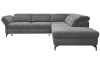 Rohová sedací souprava Colby, středně šedá látka, pravý roh