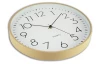 Nástěnné hodiny 30 cm, zlatý plast