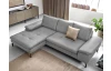 Rohová sedací souprava Vespa, světle šedá látka, levý roh