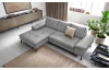 Rohová sedací souprava Vespa, světle šedá látka, levý roh