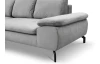 Rohová sedací souprava Vespa, světle šedá látka, levý roh