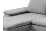 Rohová sedací souprava Vespa, světle šedá látka, levý roh