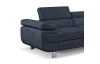 Rohová sedací souprava Lotos, temně modrá látka, pravý roh