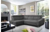 Rohová sedací souprava Brico, středně šedá látka, levý roh