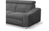 Rohová sedací souprava Brico, středně šedá látka, levý roh