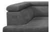 Rohová sedací souprava Brico, středně šedá látka, levý roh