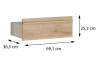 Široká komoda Arank 163 cm, dub mauvella/černá