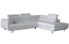 Rohová sedací souprava Lotos, světle šedá tkanina, pravý roh