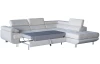 Rohová sedací souprava Lotos, světle šedá tkanina, pravý roh