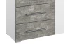 Kombinovaná komoda Siegen, bílý/šedý beton