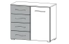 Kombinovaná komoda Siegen, bílý/šedý beton