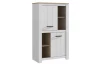 Polovysoká skříňka Elara, dub/bílá