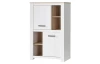 Polovysoká skříňka Elara, dub/bílá