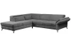 Rohová sedací souprava Colby, středně šedá látka, levý roh
