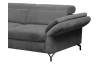 Rohová sedací souprava Colby, středně šedá látka, levý roh