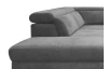 Rohová sedací souprava Colby, středně šedá látka, levý roh