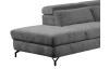 Rohová sedací souprava Colby, středně šedá látka, levý roh