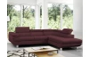 Rohová sedací souprava Lotos, vínově červená látka, pravý roh