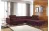 Rohová sedací souprava Lotos, vínově červená látka, pravý roh