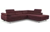 Rohová sedací souprava Lotos, vínově červená látka, pravý roh