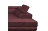 Rohová sedací souprava Lotos, vínově červená látka, pravý roh