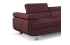 Rohová sedací souprava Lotos, vínově červená látka, pravý roh