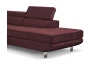 Rohová sedací souprava Lotos, vínově červená látka, pravý roh
