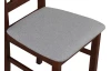 Jídelní židle Bono, ořech/šedá tkanina
